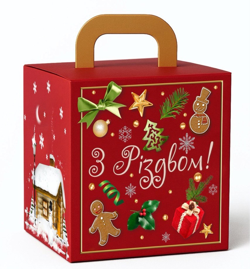 "Святковий пакунок Рошен" солодкий новорічний подарунок, SANTA, 727 г